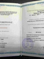 Сертификат Палашовой Татьяны Михайловны